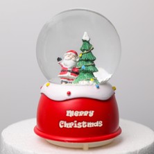 Piraye Gift Noel Baba Yılbaşı Kar Küresi Işıklı Orta Boy