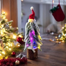 Piraye Gift IŞIKLI AĞAÇ GÖRÜNÜMLÜ YAPAY DEKORATİF SÜS 20 CM NOEL YILBAŞI