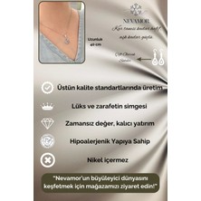 Nevamor Zirkon Taşlı Kalp Kilitli Gümüş Renk Kolye