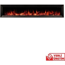 Zaya Magel 200 Metal Çerçeveli Elektrikli Şömine - Isıtıcısız, Sınırsız Renkli (Rgb), Kumandalı