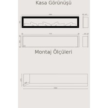 Zaya Magel 200 Metal Çerçeveli Elektrikli Şömine - Isıtıcısız, Sınırsız Renkli (Rgb), Kumandalı