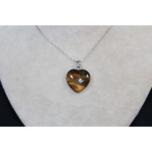 Alina Jewelry Doğal Taş Kolye - Aventurin, Ametist, Kaplan Gözü, Obsidyen ve Pembe Kuvars Şifalı Taşlar