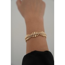 Ladies&Gentlemen Zirkon Taş Detaylı Gold Bileklik