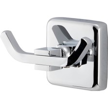 Dizaynaks İkili Bornoz Askılığı Parlak Krom