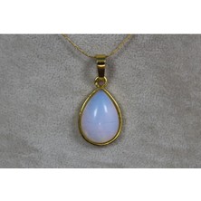 Alina Jewelry Sertifikalı Opalit Taşı Kolye - Ruhsal Denge ve Huzur Veren Enerji Şifa Taşı