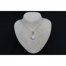 Alina Jewelry Sertifikalı Opalit Taşı Kolye - Ruhsal Denge ve Huzur Veren Enerji Şifa Taşı