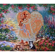 Mentaş Boncuklu Taşlı Mozaik Elmas Goblen Pano Tablo Resim Puzzle Dıamond Paıntıng Ebat 21X25 Çocuklar Için