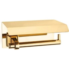 Dizaynaks Line Geniş Kapaklı Tuvalet Kağıtlığı Gold Kaplama