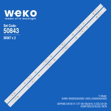 Weko WKSET-5843 36587X2 32HP06B-2 80730 V1.1-0t 180-185LM A5 2 Adet LED Bar