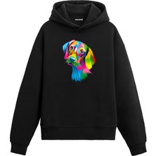Colermi Köpek Jolly Renkli Köpek Tasarımı Doğum Günü Hediyesi Pamuklu Hoodie Kapşonlu Sweatshirt