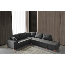 Perla Sofa Lehon Köşe Takımı Antrasit