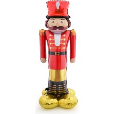 Piraye Gift Yılbaşı Ayaklı Kırmızı Kurşun Asker Folyo Balon