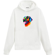 Colermi Köpek Casper Renkli Köpek Tasarımı Doğum Günü Hediyesi Pamuklu Hoodie Kapşonlu Sweatshirt