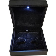 Özer Kutu Işıklı Kare Mini Set Kutusu Siyah