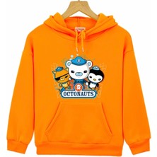 Kids Face Özel Tasarım Kapüşonlu Octonauts ve Arkadaşları Baskılı Kışlık Erkek Çocuk Sweatshırt