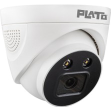 Plato 5mp Color Vu Mikrofonlu 3.6 mm 2 Atom LED Plastik Kasa Ahd Dome Kamera (4767) - ISL4681-1716