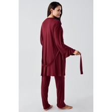 Artış Collection Kısa Kollu Esnek Viskoz Hamile Sabahlık Pijama Takım 23104