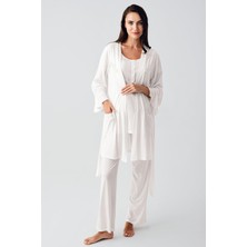Artış Collection Kısa Kollu Esnek Viskoz Hamile Sabahlık Pijama Takım 23104