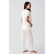 Artış Collection Kısa Kollu Esnek Viskoz Hamile Sabahlık Pijama Takım 23104