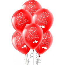 Atom Seni Seviyorum Baskılı Balon 10 Adet