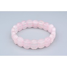 Murty99 Rolex Model Hakiki Doğal Pembe Kuvars Taşı Bileklik