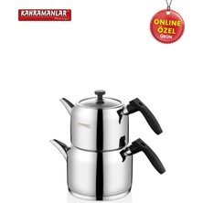 Kahramanlar Delux Orta Boy Çaydanlık Takımı