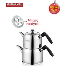 Kahramanlar Delux Orta Boy Çaydanlık Takımı