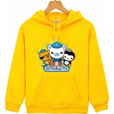 Kids Face Özel Tasarım Kapüşonlu Octonauts ve Arkadaşları Baskılı Kışlık Erkek Çocuk Sweatshırt