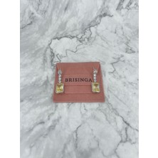 Brisinga Baget Strin Taşlı Ithal Gümüş Küpe