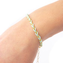 Brisinga Turkuaz Ipek Gümüş Bileklik