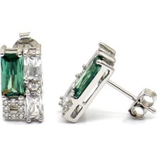 Brisinga Linda Yeşil Aleksandrit Ithal Gümüş Küpe