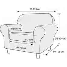Upmall Koltuk Örtüsü Koltuk Kılıfı Streç Lastikli Esnek Yıkanabilir Pamuklu Jakarlı Desen Tekli(Tek Adet)