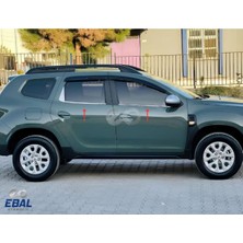 Ebal Oto Dacia Duster Krom Cam Çıtası 4 Kapı 2018 Ve üzeri Uyumlu Paslanmaz Çelik