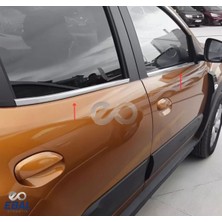 Ebal Oto Dacia Duster Krom Cam Çıtası 4 Kapı 2018 Ve üzeri Uyumlu Paslanmaz Çelik