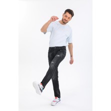 Shoppingdimoda Pamuklu Taşlamalı Slim Denim Erkek Kot Pantolon