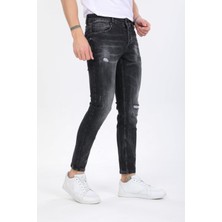 Shoppingdimoda Pamuklu Taşlamalı Skinny Denim Erkek Kot Pantolon