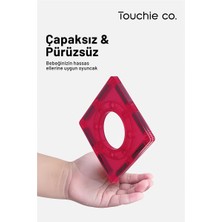 Touchie Co. Light Magnetic Mıknatıslı Manyetik Yapı Blokları 110 Parça Stem Oyun Seti Işıklı Toplar ve Parçarlar