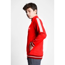 Lescon Kırmızı Çocuk Fermuarlı Sweatshirt 23B-3124