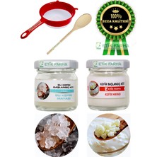 Etik-Farma Özel Üretim ORGANİK Su Kefir Mayası + Süt Kafkas Kefir Mayası Başlangıç Kiti+Süzgeç+Tahta Kaşık