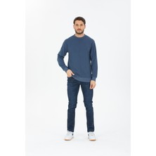 Shoppingdimoda Pamuk Karışımlı, Bisiklet Yaka Erkek Sweatshirt