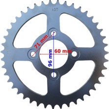 Monero Yıldırım Arka Zincir Dişlisi 43T Apache 200