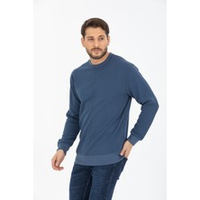 Shoppingdimoda Pamuk Karışımlı, Bisiklet Yaka Erkek Sweatshirt