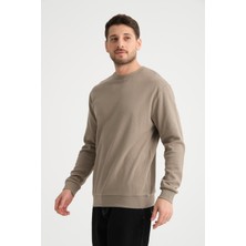 Shoppingdimoda  Pamuk, Bisiklet Yaka Erkek Sweatshirt