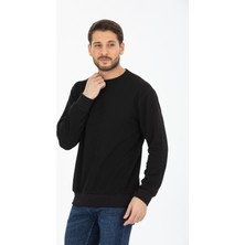 Shoppingdimoda Pamuk Karışımlı, Bisiklet Yaka Erkek Sweatshirt