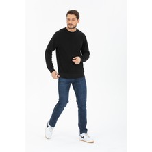 Shoppingdimoda Pamuk Karışımlı, Bisiklet Yaka Erkek Sweatshirt