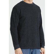 Shoppingdimoda  Pamuk, Bisiklet Yaka, Düz Çizgili Erkek Sweatshirt