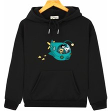 Kids Face Özel Tasarım Kapüşonlu Octonauts Deniz Altında Baskılı Kışlık Erkek Çocuk Sweatshırt