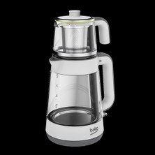 Beko 1 L Kapasiteli Floral Çay Makinesi Beyaz Renk Bakır Malzeme ile Hızlı Demleme Sağlar