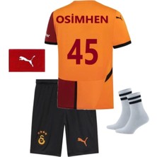 Galatasaray Parçalı Victor Osimhen  Sarı-Kırmızı Iç Saha Çocuk Forma Takımı 4 Lü Set