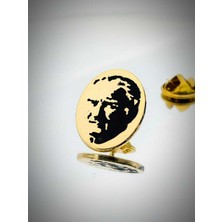 Yörük Tasarım Atatürk Altın Kaplama Döküm Yaka Rozeti